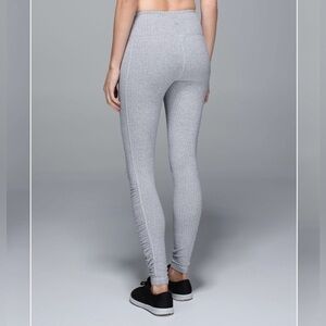 Lululemon Run: Turn Around Tight Heathered Herringbone Heathered Black White